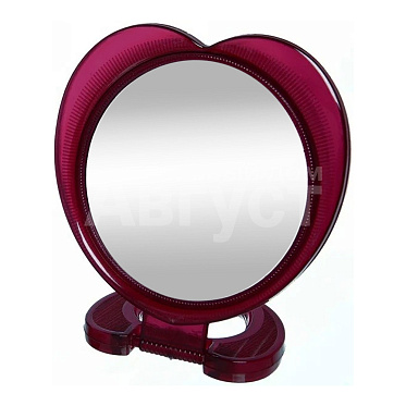 Зеркало ZCDE-59 настольное сердце, 20 см, бордовый