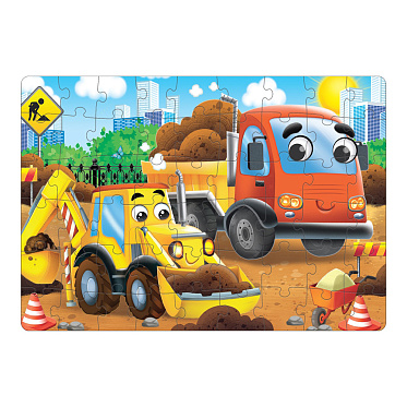 Пазл Puzzle Time 7548954 Машины на стройке, 54 элемента