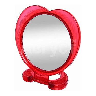 Зеркало ZCDE-61 настольное сердце, 30 см, красный