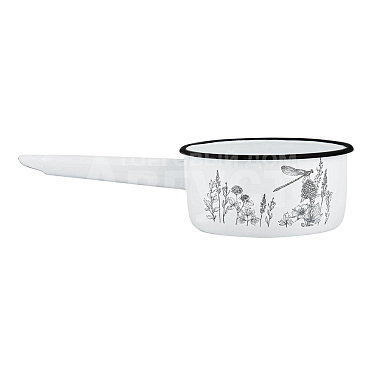 Ковш Appetite 1с22с Flora-2, без крышки, эмалированный, 1 л