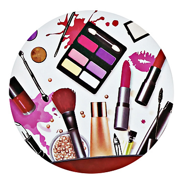 Зеркало 3797 карманное,круглое, make up, 7 см