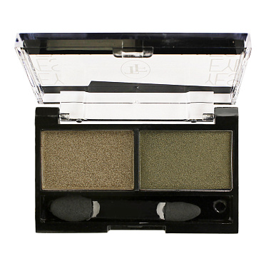 Тени для век Triumf Triumph Eyes палетка двойная 2 оттенка, золотая маслина и зеленый тростник, тон 24
