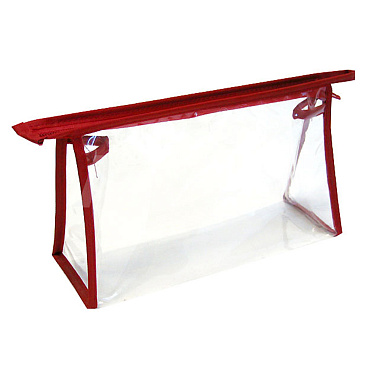 Косметичка 07639011.2 К-2 Шитье 20*6*h11 см, ПВХ, красный